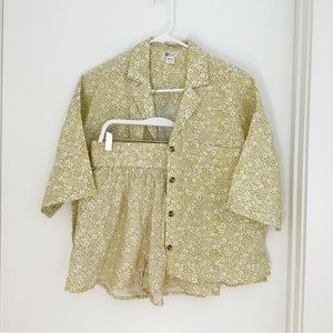 Billabong Matching Set in Lime Green Floral